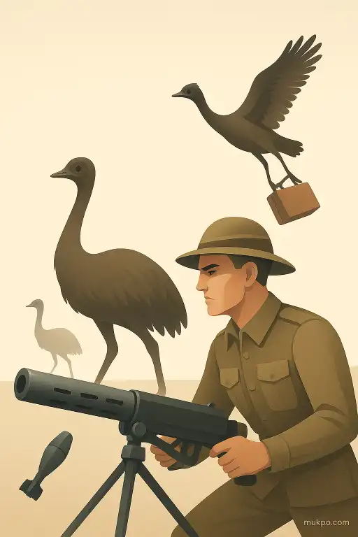 Australia’s 1932 emu war where soldiers and machine guns were outmaneuvered by birds