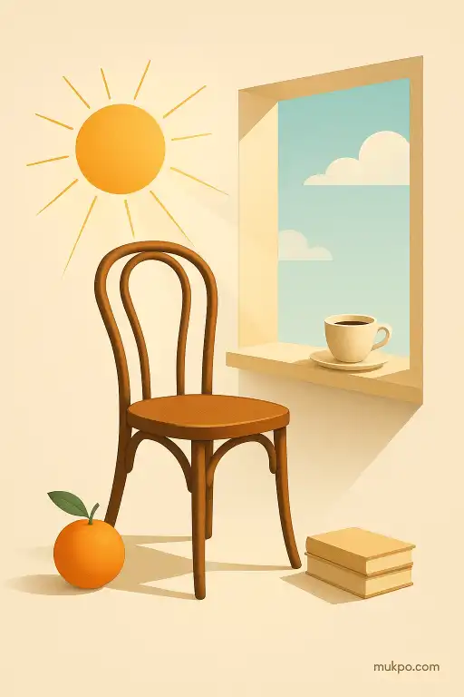 The café chair that always ends up in the sunny window