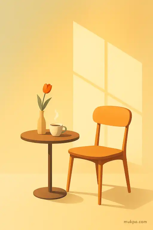 The café chair that always ends up in the sunny window