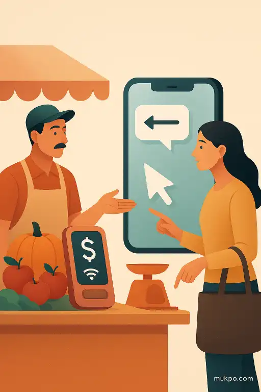 The market where vendors haggle using a click language