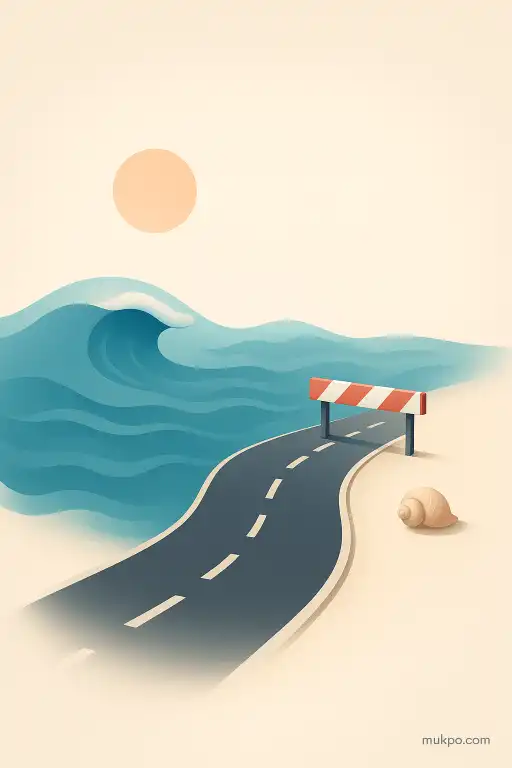 The road that drowns twice a day and returns with the tide