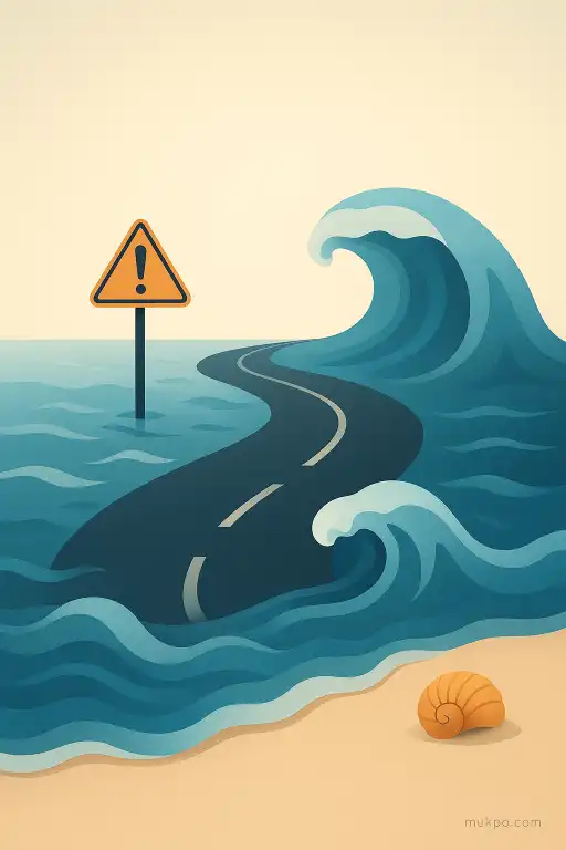 The road that drowns twice a day and returns with the tide