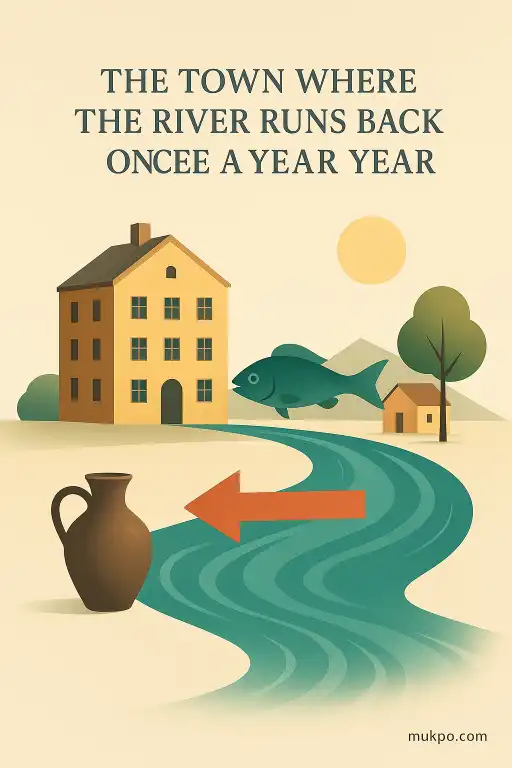 The town where the river runs backward once a year