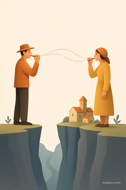 The village where people speak in whistles across the gorge