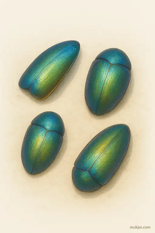 Why some beetle shells shimmer without pigment