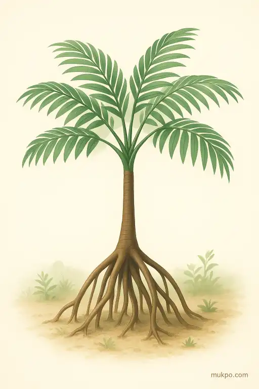 Why the walking palm appears to relocate and the root mechanics behind it