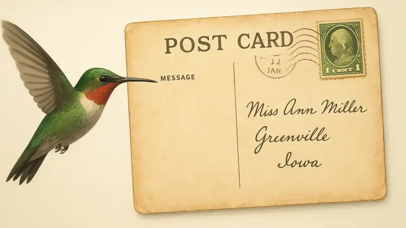 A postcard that arrived nearly a century after it was mailed