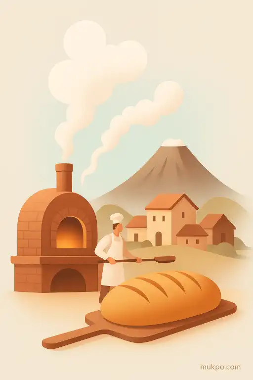 A village that bakes bread using volcanic steam