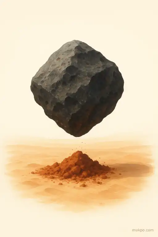 How a meteorite can seed new minerals in desert soils