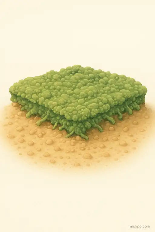 How biological soil crusts glue desert sand into living mats