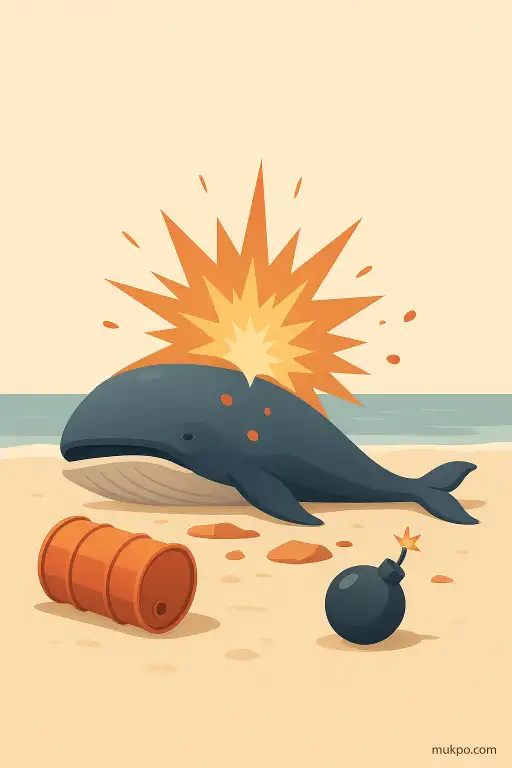 The 1970 Oregon operation that detonated a beached whale and scattered blubber across the beach