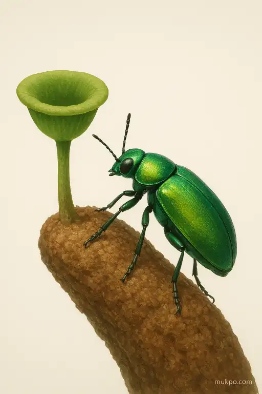 The fungus that turns beetles metallic green with a secret pigment