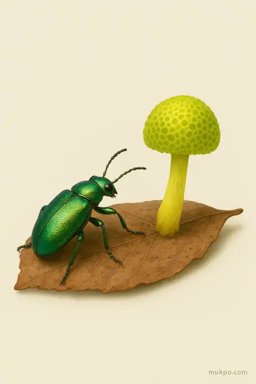 The fungus that turns beetles metallic green with a secret pigment