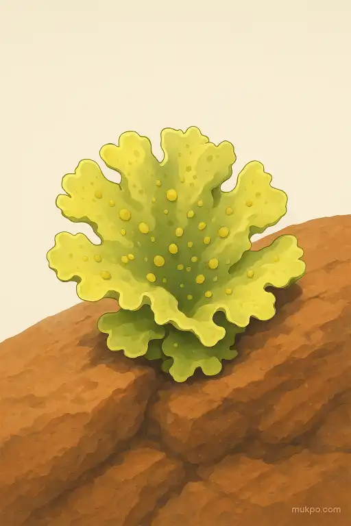 The lichen that drinks rock vapor to survive deserts