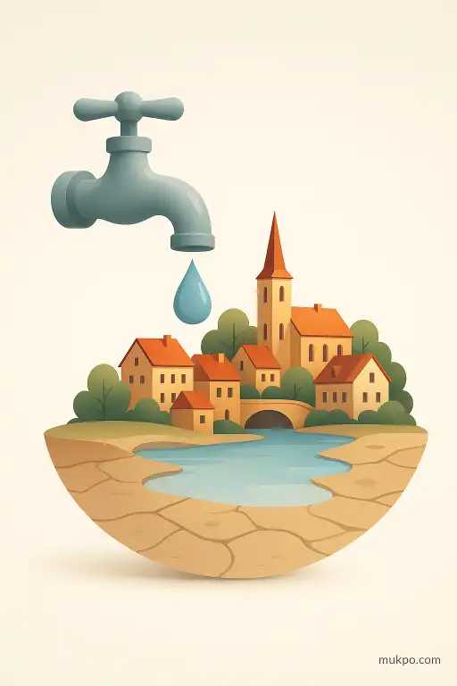 The town that resurfaces from a reservoir when waters fall