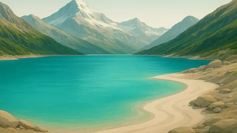 Why glacial flour turns alpine lakes brilliant turquoise