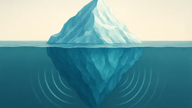 Why icebergs sing: how trapped air shapes underwater sound