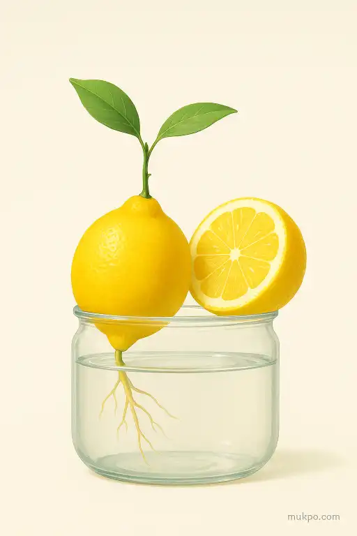 Why kitchen lemons grow tiny roots when left in jars
