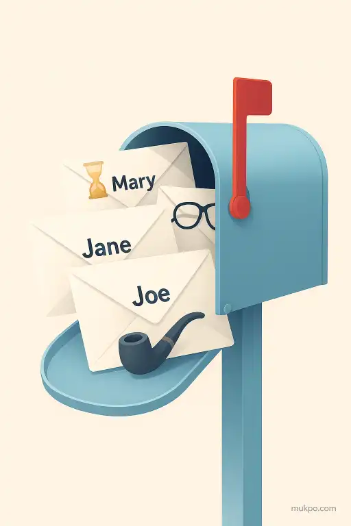 A mailbox that filled up with letters addressed to fictional people