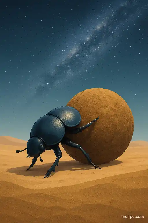 How dung beetles steer by the Milky Way across desert nights