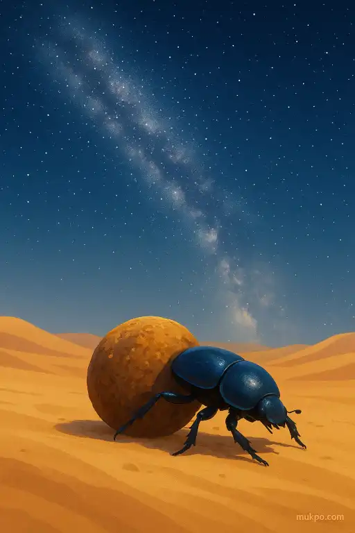 How dung beetles steer by the Milky Way across desert nights