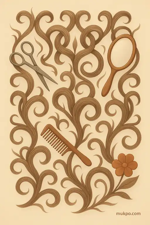 Victorian wallpaper woven with human hair