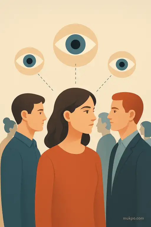 Why we reflexively glance where others are looking even in a crowd