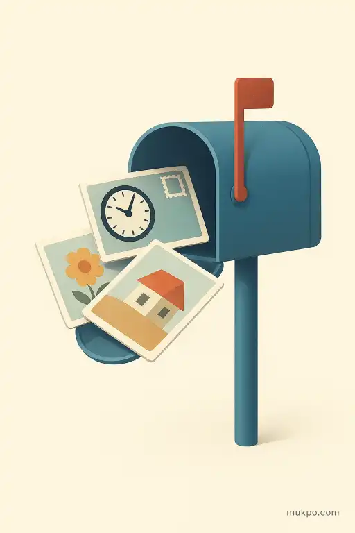 A mailbox that returned postcards stamped before anyone living remembered