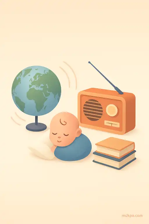 A radio frequency that broadcasts the same lullaby across three countries