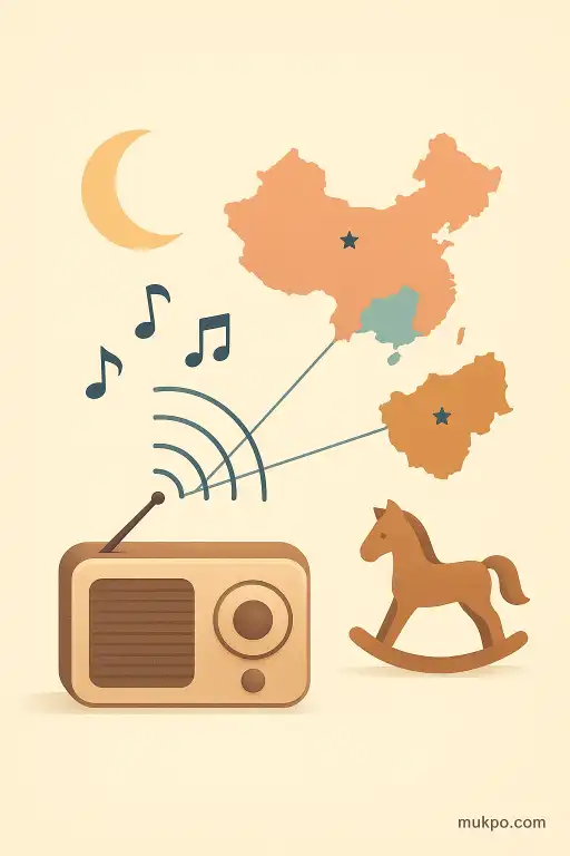 A radio frequency that broadcasts the same lullaby across three countries