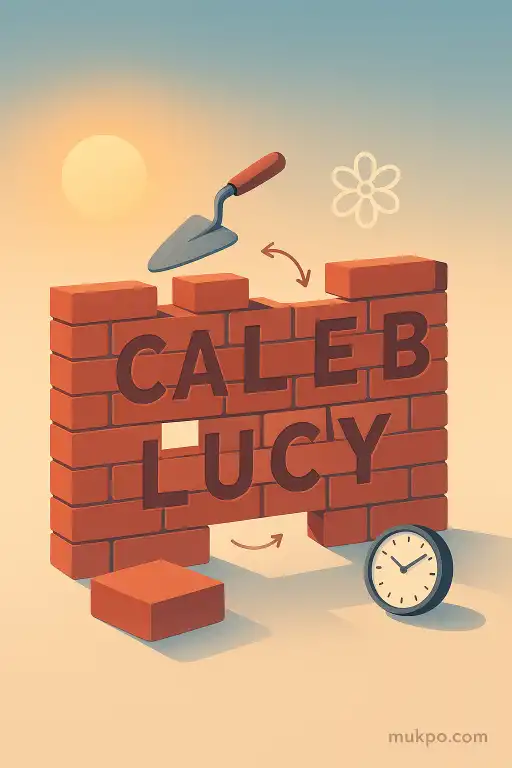 A street mural that rearranges its bricks to spell new names at dawn