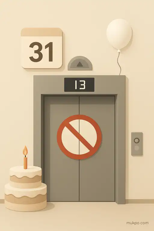 An elevator that refuses to open on floors with odd birthdays
