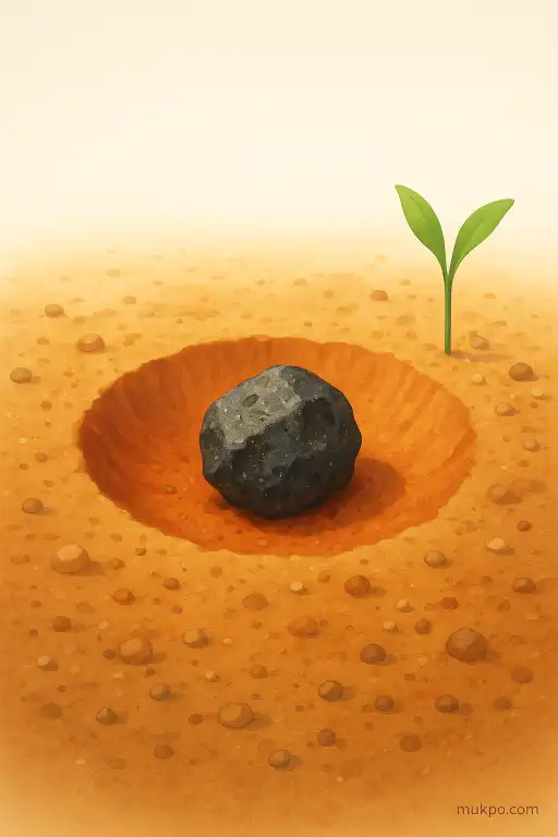 How a tiny meteorite impact changes local soil chemistry