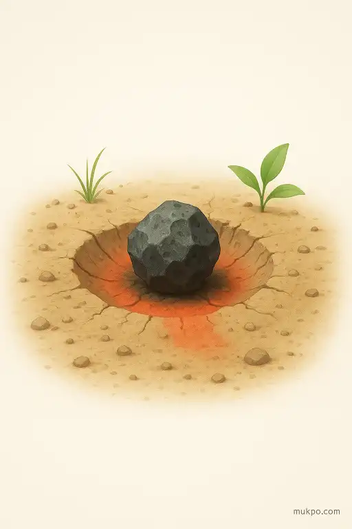 How a tiny meteorite impact changes local soil chemistry