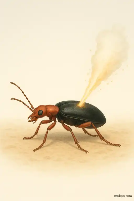 How bombardier beetles fire boiling chemicals as defense