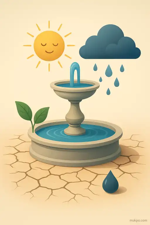 The park fountain that refilled itself with freshwater during a drought
