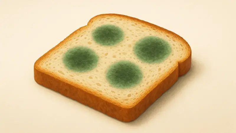 Why bread sometimes grows mold in perfect circular patches