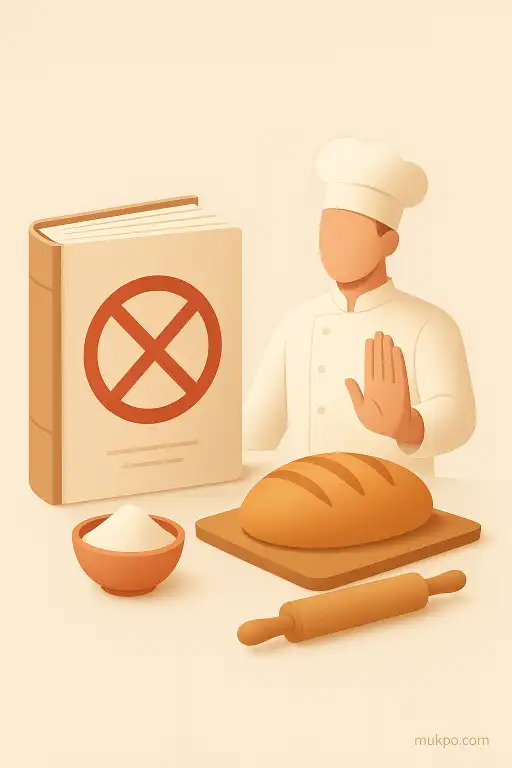 A bakery that refuses to bake any recipe printed in books