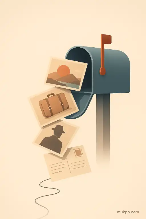 A mailbox that keeps receiving postcards from a traveler who vanished decades ago
