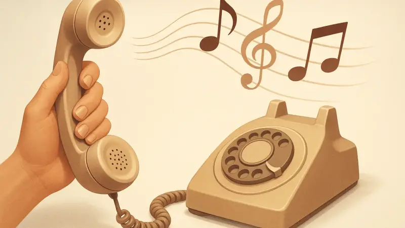 A phone line that delivers hold music recorded during the 1970s