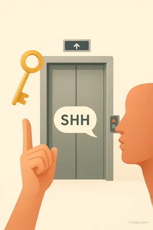 An elevator that skips floors if you say a secret word