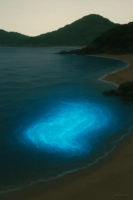 How glowing algae pulse in sheltered bays