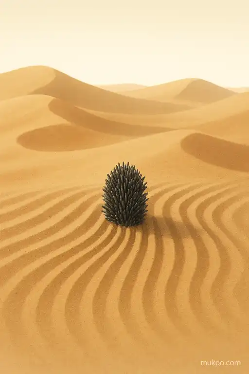 How tiny mineral magnets make sand dunes align