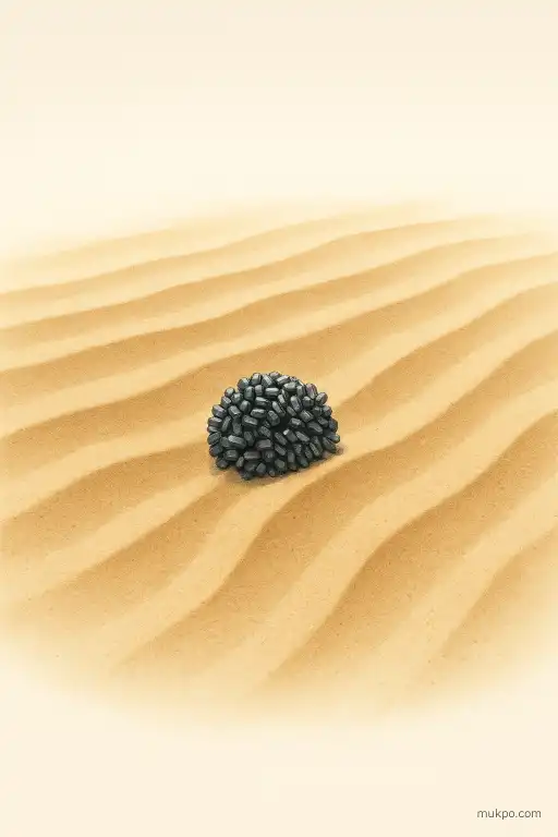 How tiny mineral magnets make sand dunes align