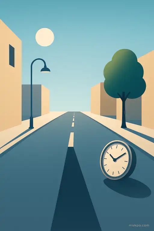 A street where shadows vanish at midday