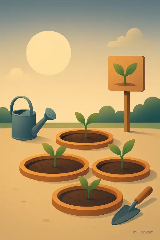 A community garden where seedlings sprout in perfect geometric rings overnight
