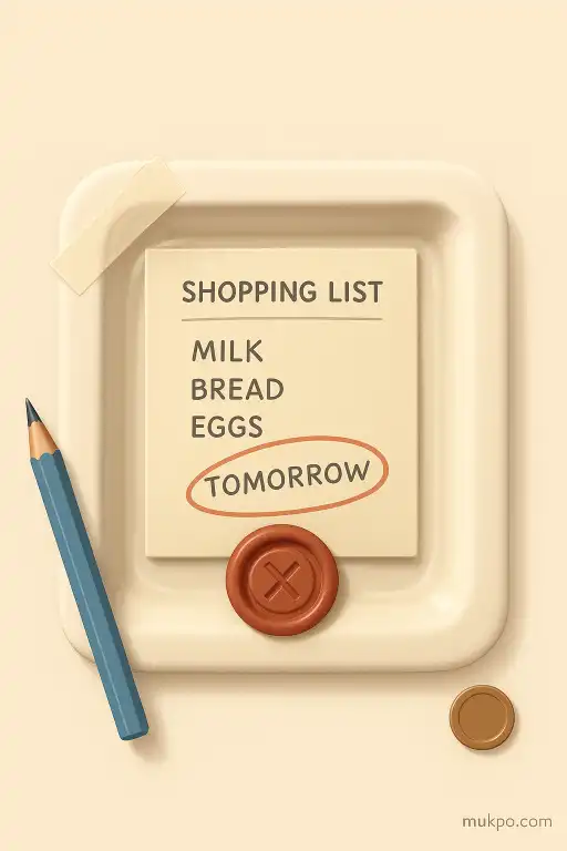 A sealed plaster cavity containing a century old shopping list with tomorrow’s date circled