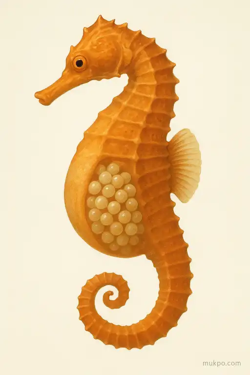 How male seahorses carry and birth dozens of babies