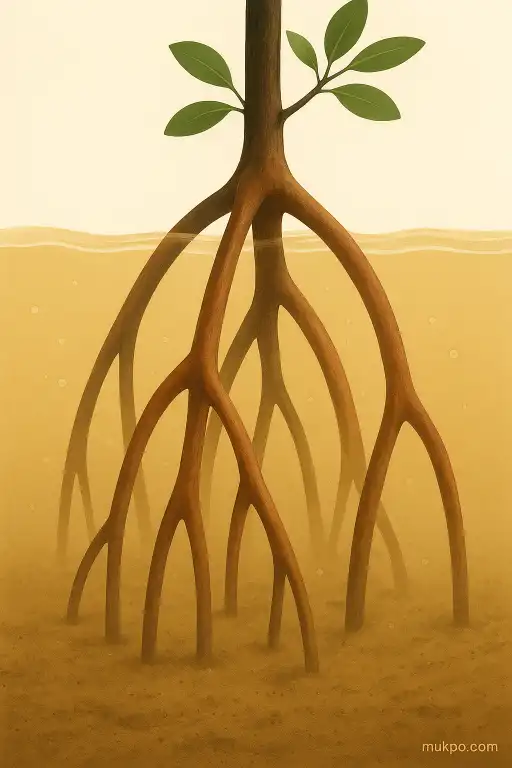 How mangrove roots breathe in muddy water