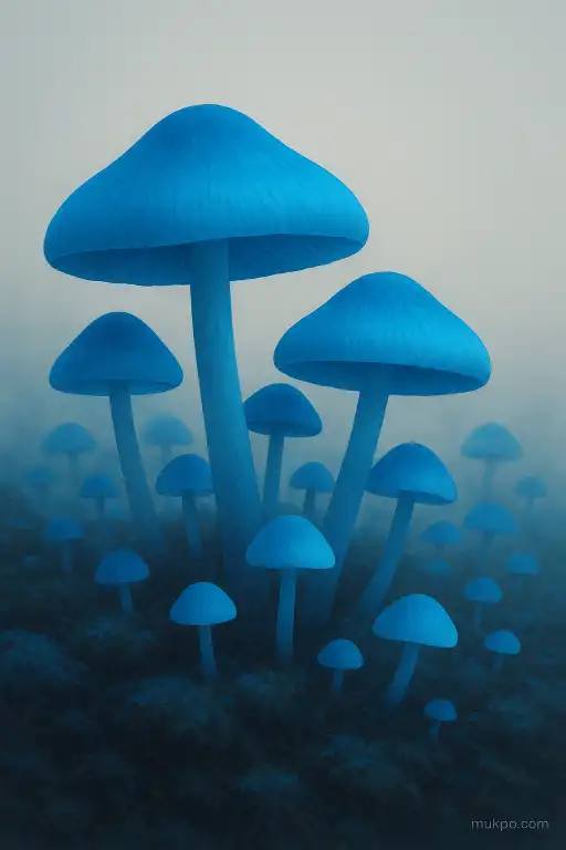 The fungus that carpets rainforest floors in blue light
